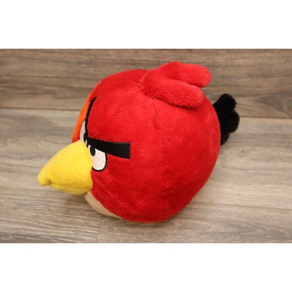 2010 Angry Birds Plush Red Bird Toy Stuffed Animal 8" No Sound - Picture 13 of 14